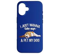 Mens Womens Kids Wanna Take Naps and Pet My Beagle Dog Lover Custodia per iPhone 16