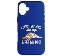 Mens Womens Kids Wanna Take Naps and Pet My Beagle Dog Lover Custodia per iPhone 16 Plus