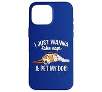Mens Womens Kids Wanna Take Naps and Pet My Beagle Dog Lover Custodia per iPhone 16 Pro Max