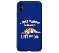Mens Womens Kids Wanna Take Naps and Pet My Beagle Dog Lover Custodia per iPhone XS Max