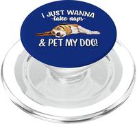 Mens Womens Kids Wanna Take Naps and Pet My Beagle Dog Lover PopSockets PopGrip per MagSafe