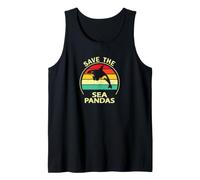 Mens Womens Killer Whale Save The Sea Pandas Orca Lover Canotta