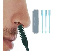 Mens/Womens Nasal Nose Hair Trimmer Clipper Ear Eyebrow Grooming Cutter, 360-Degree Rotating Manual Nose Hair Trimmer,Double Sided Nose Hair Knife, Ear and Nose Hair Trimmer (D-02-Enhanced)