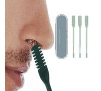 Mens/Womens Nasal Nose Hair Trimmer Clipper Ear Eyebrow Grooming Cutter, 360-Degree Rotating Manual Nose Hair Trimmer,Double Sided Nose Hair Knife, Ear and Nose Hair Trimmer (D-04-Enhanced)