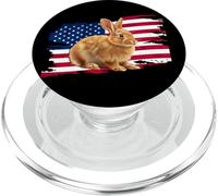 Mens Womens Patriotic USA American Flag 4th July Bunny Lover PopSockets PopGrip per MagSafe