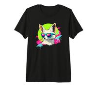 Mens Womens Retro Vintage 80s 90s Animal Lover Fennec Fox Maglietta Premium