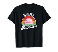 Mens Womens Retro Vintage Not My Bloblem Meme Blobfish Lover Maglietta