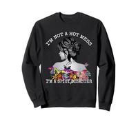 Mens Womens Spicy Disaster I'm not a Hot Mess Messy Bun Felpa