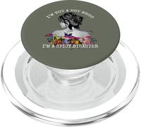 Mens Womens Spicy Disaster I'm not a Hot Mess Messy Bun PopSockets PopGrip per MagSafe