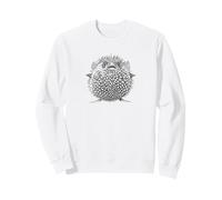 Mens Womens Vintage Retro Illustration Puffer Fish Lover Felpa
