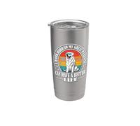 Mens Womens Vintage Work Hard Life Great Pyrenees Lover Bicchiere termico in acciaio inox doppia parete