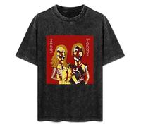 Men's Women's Washed Vintage T Shirt Animal Collective Sung Tongs Vinyl CD Cover Unisex Antique Wash T-Shirts Black M