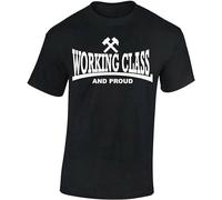 Men's Working Class T Shirt Skinhead OI Punk Streetpunk Skin Head 1969 Black L