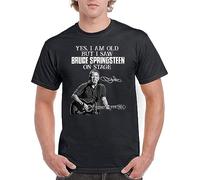 Men's Yes I Am Old But I Saw Bruce-Springsteen On Stage T-Shirt Vintage Gift BlackXL