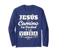 Mensajes Biblicos Dios Jesus Español Spagnolo per cristiani Maglia a Manica