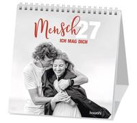 Mensch, ich mag dich 2027: Schwarz-Weiss-Postkarten-Kalender