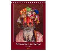 Menschen in Nepal (Tischkalender 2026 DIN A5 hoch), CALVENDO Monatskalender: Gesichter Nepals, die Geschichten erzählen.