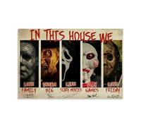 Mensise Poster vintage del film horror Scream Saw Music Poster per stanza, decorazione artistica da parete per camera da letto, 20 x 30 cm