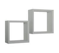MENSOLA 2 PZ SCAFFALE PARETE GRIGIO SALOTTO CAMERA SOGGIORNO MODERNO GINEVRA