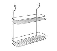 Mensola cromata a 2 piani modello Lonardo