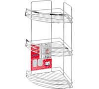 Mensola doccia angolare 22x22x53cm cromato 3 ripiani bagno