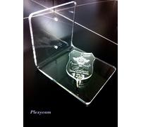 Mensola a L in Plexiglass Trasparente Ripiano Sospeso Libri L15xP17cm con VITI