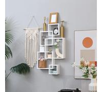 Mensola a muro HOMCOM con 5 cubi per soggiorno camera da letto 49,5x10,2x86 cm