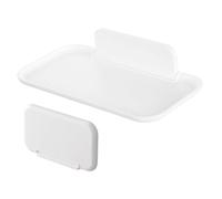 Mensola a parete adesiva - ABS senza ripiani di perforazione Bagno Hangable Rack pieghevole Pieghevole Space Ava mensola di stoccaggio a parete per lavare la doccia