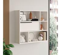 Mensola A Parete Con Anta Frontale E Vani A Giorno Design Moderno Ocean Bianca