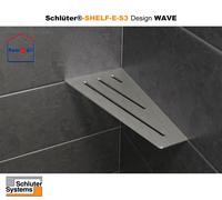 Mensola acciaio inox Spazzolato Schlüter® Shelf E S3 Design Wave Doccia Cucina