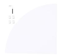 Mensola Angolare a Parete Bianca in Pvc, Forma Triangolare a Ventaglio | Bagno e Corridoio, Supporto Murale per Piccoli Oggetti, Fiori, Barattoli, Ordine Visivo
