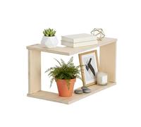 Mensola angolare da parete, in legno, a doppio strato, per bottiglie di profumo, cucina, per appartamento, casa, soggiorno, camera da letto, cucina, studio, negozio al dettaglio, galleria, amanti