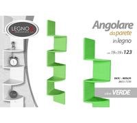 MENSOLA ANGOLARE DA PARETE IN LEGNO COLORE VERDE 1919123 CM DOU-805639