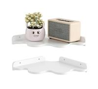 Mensola angolare Galleggiante - 2 pezzi di supporto per archiviazione galleggiante cloud | Libreria da parete per bagno, camera da, soggiorno, cucina, ufficio, asilo, lavanderia | Organizzatore