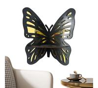 Mensola angolare galleggiante, mensola angolare fluttuante a forma di farfalla, libreria retrò espositore per ufficio, cucina, bagno, camera da letto, garage