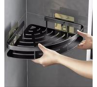 Mensola Angolare In Alluminio Da Bagno Scaffale Portasapone Montaggio Semplice