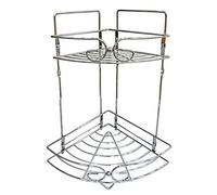 MENSOLA ANGOLARE PER BAGNO ANGOLIERA DOCCIA A 2 LIVELLI RIPIANI IN METALLO 52719