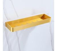 Mensola angolare per doccia, montaggio a parete, mensola galleggiante multifunzionale per bagno e cucina, in alluminio spaziale, con ganci, porta asciugamani, portasapone e cestello drenante per