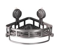 Mensola angolare per doccia, organizer da bagno per shampoo e sapone, in acciaio con, senza montaggio a foro, scolapiatti, finitura antiruggine, per casa, appartamento, dormitorio, hotel