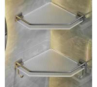 Mensola angolare per doccia, organizer da parete impermeabile per bagno e cucina, mensole angolari salvaspazio versatili per una facile conservazione ed elegante decorazione per la casa
