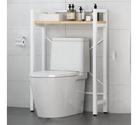Mensola angolare salvaspazio per bagno, montaggio a parete, colore bianco, design a 1 ripiano per la massima efficienza e utilità