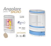 MENSOLA ANGOLO DOCCIA VASCA BAGNO ANGOLARE PORTA OGGETTI MODERNA APPENDINO 41cm