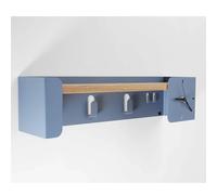 Mensola, appendiabito, svuotatasche, portachiavi ed orologio FLEXY Multifunzione Dimensioni 60x15x h 15 cm Portata massima 15 kg elemento in acciaio Carta da Zucchero RAL 5014 goffrato avorio