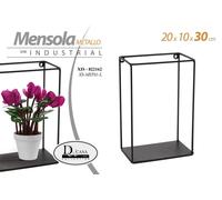 MENSOLA BACHECA DA PARETE METALLO NERO 201030 CM SERIE INDUSTRIAL XIS-822162