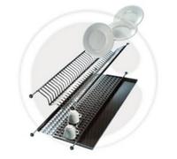 Mensola colapiatti 76 cm in acciaio inox ad incasso scolapiatti con vaschetta ra