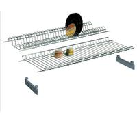 Mensola colapiatti in acciaio cromato 76cm