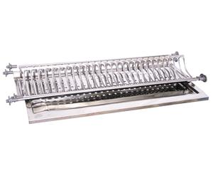Mensola Colapiatti In Acciaio Inox Con Supporti Laterali E Vaschetta 76 Cm