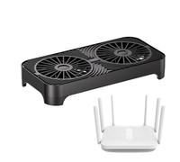 Mensola Con Base Di Raffreddamento Del Router - Base Di Raffreddamento Del Router Con Ventilatore USB 140 Mm | Dissipatore Di Calore Wifi Antiscivolo E Basso Rumore