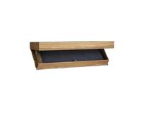 Mensola con Cassetto Segreto Supporto portaoggetti da parete in legno con coperchio a ribalta, staffa galleggiante, scomparto segreto(Wood color)