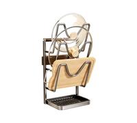 Mensola con coperchio - Mestolo verticale in acciaio, base per supporto per bicchieri, banco per mensa, da bistro, piastra, ciambella, utensili da cucina, cucina